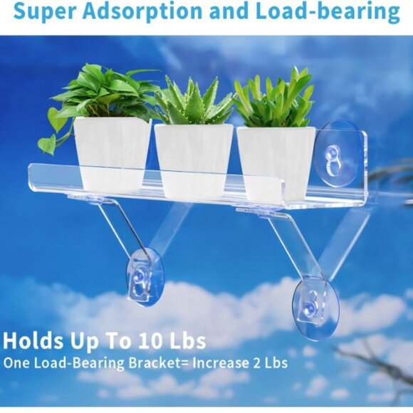 🔥SALE🔥(2) Suction Cup Shelves for Indoor Plants - Picture 6 of 8